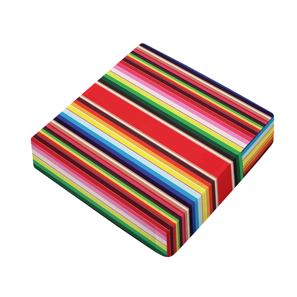 Ethnic Mexican Blanket Stripe Print Outdoor Seat Cushion Cover