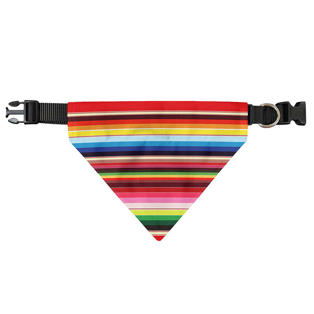 Ethnic Mexican Blanket Stripe Print Over The Collar Dog Bandana