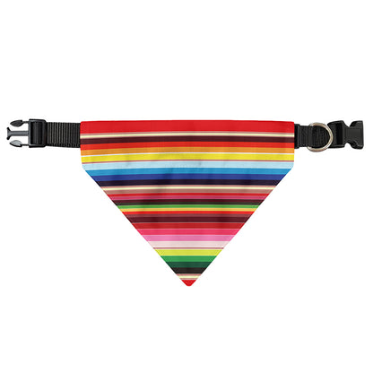 Ethnic Mexican Blanket Stripe Print Over The Collar Dog Bandana