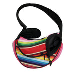 Ethnic Mexican Blanket Stripe Print Pet Sling Carrier