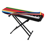 Ethnic Mexican Blanket Stripe Print Piano Keyboard Cover