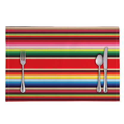Ethnic Mexican Blanket Stripe Print Placemat