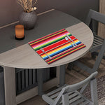 Ethnic Mexican Blanket Stripe Print Placemat