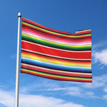 Ethnic Mexican Blanket Stripe Print Polyester Flag