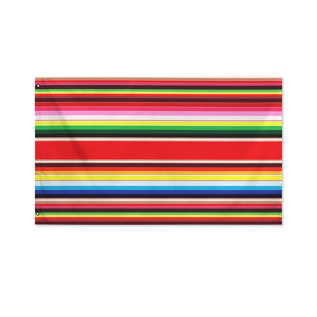 Ethnic Mexican Blanket Stripe Print Polyester Flag