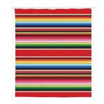 Ethnic Mexican Blanket Stripe Print Polyester Shower Curtain
