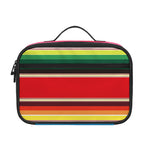 Ethnic Mexican Blanket Stripe Print Portable Lunch Bag