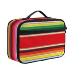 Ethnic Mexican Blanket Stripe Print Portable Lunch Bag