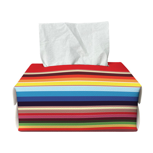 Ethnic Mexican Blanket Stripe Print Rectangle Tissue Box Cover