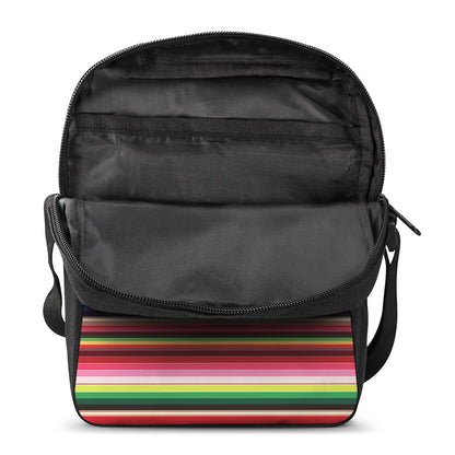 Ethnic Mexican Blanket Stripe Print Rectangular Crossbody Bag