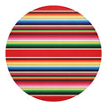 Ethnic Mexican Blanket Stripe Print Round Blanket