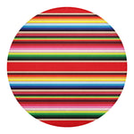 Ethnic Mexican Blanket Stripe Print Round Blanket