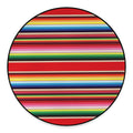 Ethnic Mexican Blanket Stripe Print Round Floor Mat