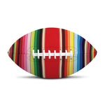 Ethnic Mexican Blanket Stripe Print Rugby Ball