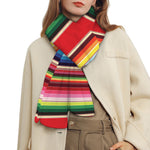 Ethnic Mexican Blanket Stripe Print Scarf