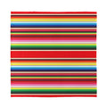 Ethnic Mexican Blanket Stripe Print Silk Bandana