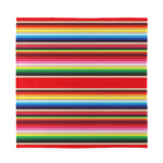Ethnic Mexican Blanket Stripe Print Silk Bandana