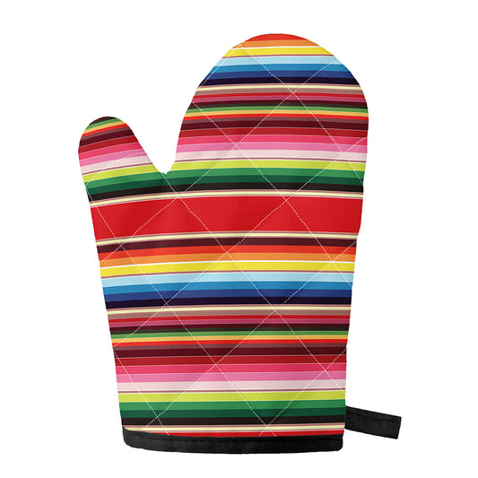 Ethnic Mexican Blanket Stripe Print Single Oven Mitt