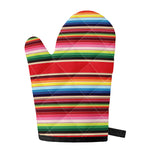 Ethnic Mexican Blanket Stripe Print Single Oven Mitt