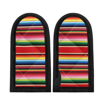 Ethnic Mexican Blanket Stripe Print Skillet Handle Cover