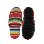 Ethnic Mexican Blanket Stripe Print Slippers