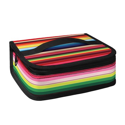 Ethnic Mexican Blanket Stripe Print Small Lunch Bag