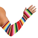 Ethnic Mexican Blanket Stripe Print Sun Protection Arm Sleeves
