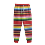 Ethnic Mexican Blanket Stripe Print Sweatpants