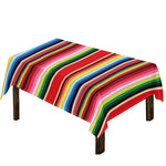 Ethnic Mexican Blanket Stripe Print Tablecloth