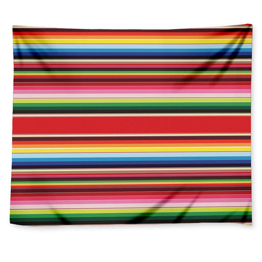 Ethnic Mexican Blanket Stripe Print Tapestry