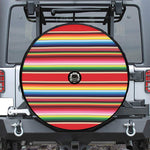 Ethnic Mexican Blanket Stripe Print Tire Cover With Camera Hole