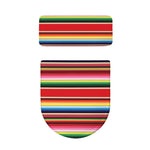 Ethnic Mexican Blanket Stripe Print Toilet Lid And Tank Cover Set