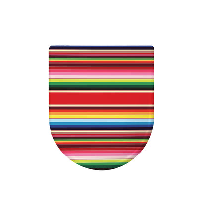 Ethnic Mexican Blanket Stripe Print Toilet Lid Cover