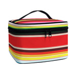 Ethnic Mexican Blanket Stripe Print Travel Makeup Bag