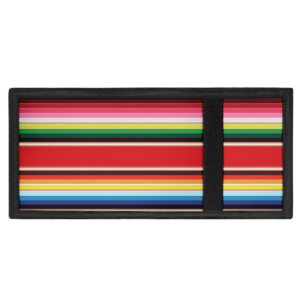 Ethnic Mexican Blanket Stripe Print Trifold Wallet