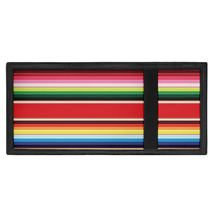 Ethnic Mexican Blanket Stripe Print Trifold Wallet
