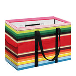 Ethnic Mexican Blanket Stripe Print Utility Tote Bag