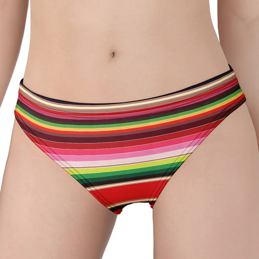 Ethnic Mexican Blanket Stripe Print Women's Panties