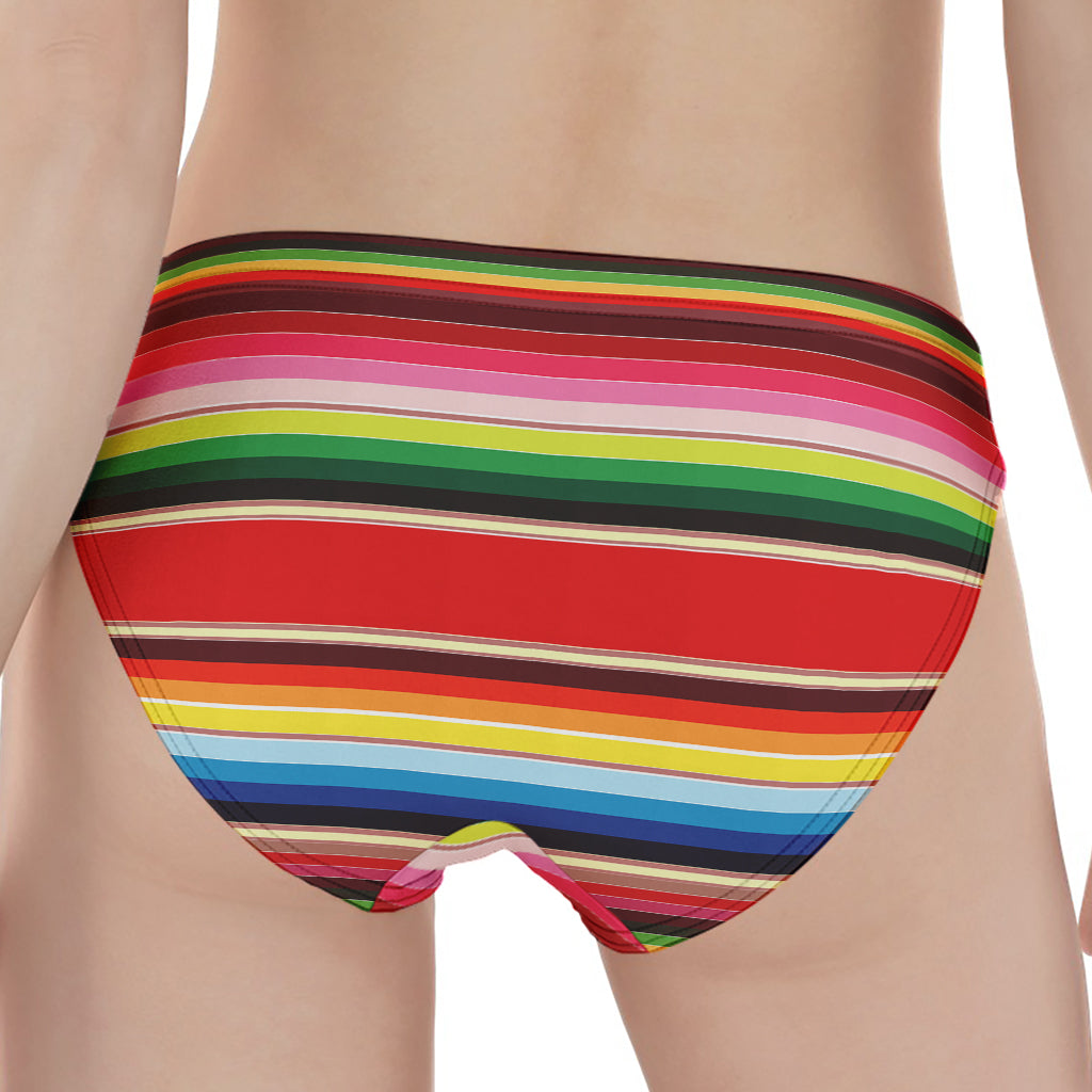 Ethnic Mexican Blanket Stripe Print Women's Panties