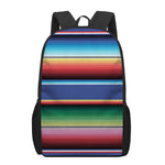 Ethnic Mexican Serape Pattern Print 17 Inch Backpack