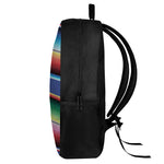 Ethnic Mexican Serape Pattern Print 17 Inch Backpack