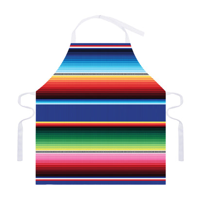 Ethnic Mexican Serape Pattern Print Adjustable Apron