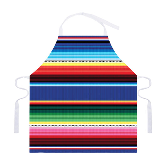 Ethnic Mexican Serape Pattern Print Adjustable Apron