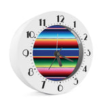 Ethnic Mexican Serape Pattern Print Alarm Clock
