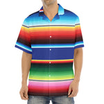 Ethnic Mexican Serape Pattern Print Aloha Shirt