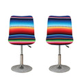 Ethnic Mexican Serape Pattern Print Bar Stool Covers