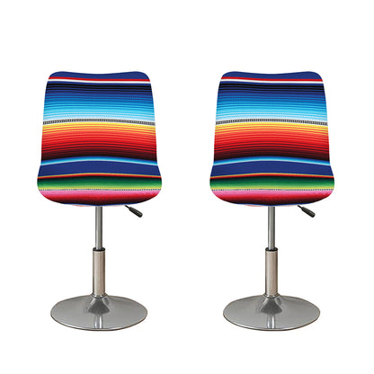 Ethnic Mexican Serape Pattern Print Bar Stool Covers
