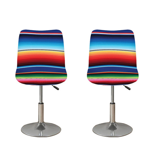 Ethnic Mexican Serape Pattern Print Bar Stool Covers