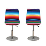 Ethnic Mexican Serape Pattern Print Bar Stool Covers