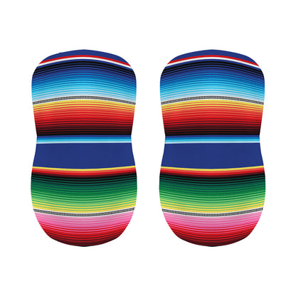 Ethnic Mexican Serape Pattern Print Bar Stool Covers